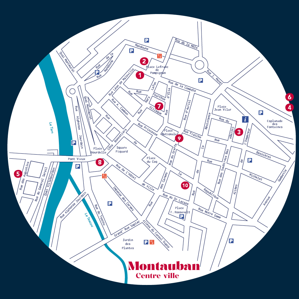 Plan des lieux où se déroulent les évènements du festival Lettres d'automne 2023